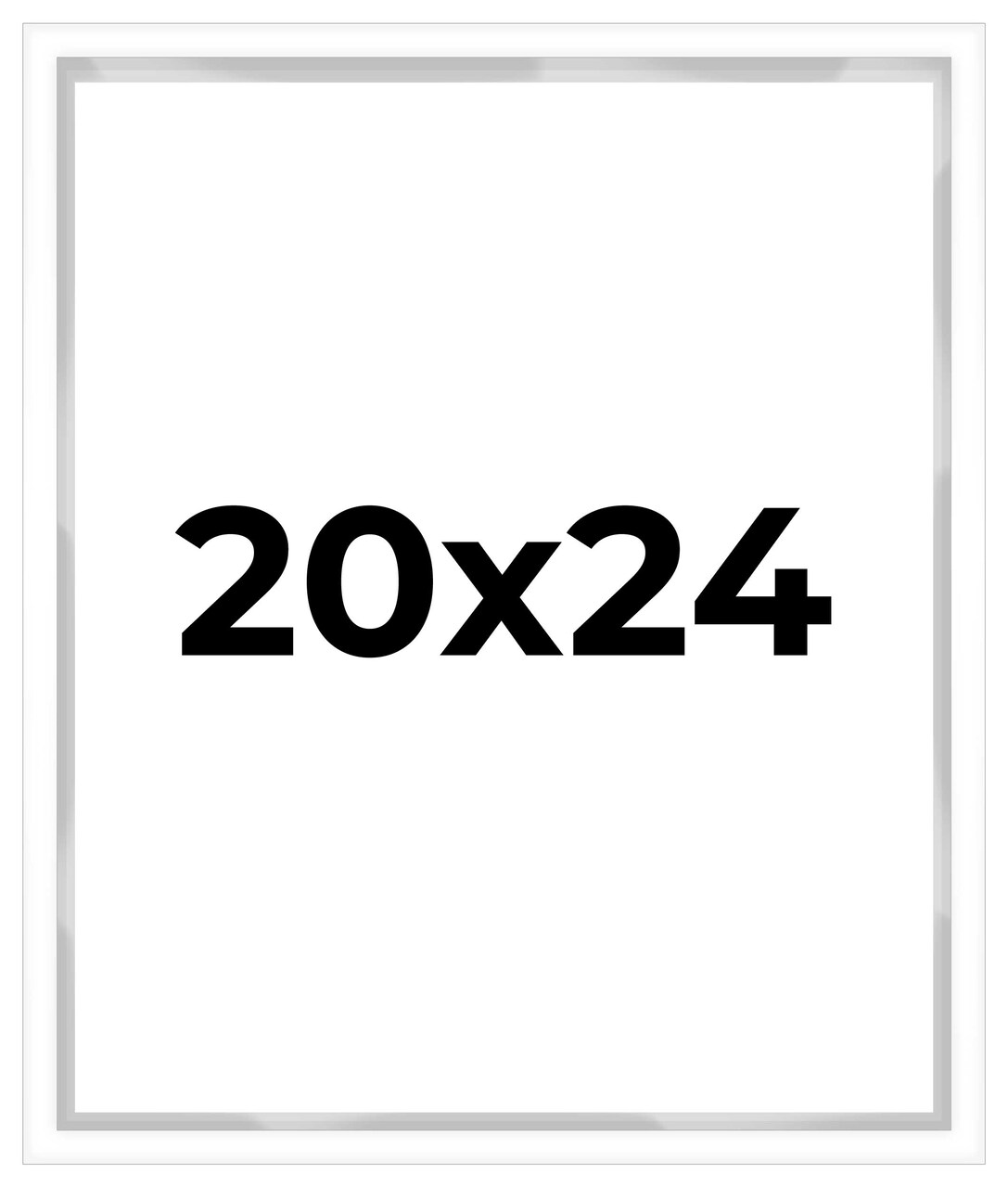 Shadow Box 3/4" Depth White Picture Frame - UV Acrylic, Backing, Hanging Hardware